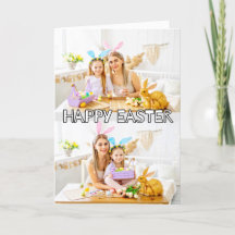Cute Anpassningsbar 2-fotonsfamiljen Glad påsk