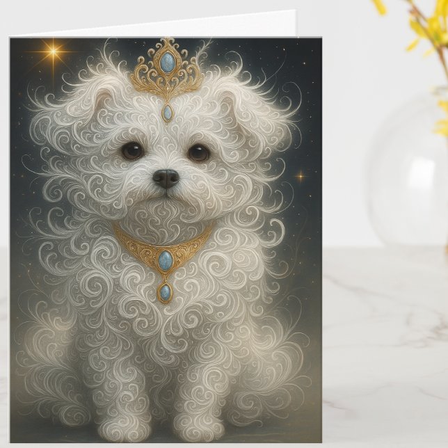 Cute Anpassningsbar Adsible Maltese Hund Hi and He Kort (Skapare uppladdad)