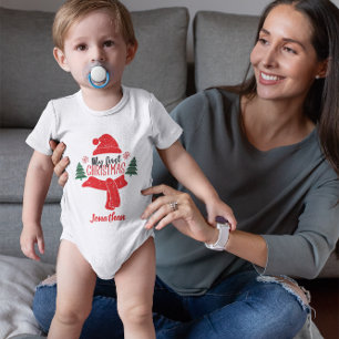 Cute Anpassningsbar Baby: Första jul Träd Santa Ha T Shirt