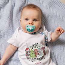 Cute Anpassningsbar Baby Första julen Träd Star
