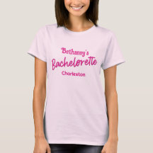 Cute Anpassningsbar Bachelorette Shock rosa Letter