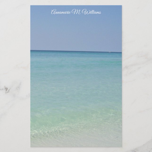 Cute Anpassningsbar Beach Brevpapper (Framsida)