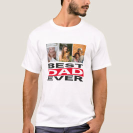 Cute Anpassningsbar Best Pappa någonsin 3-foto T Shirt