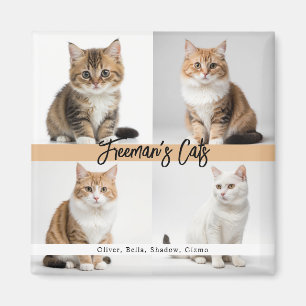 Cute Anpassningsbar Cat Photo Family Magnet