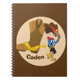Cute Anpassningsbar Cowboy Kids Anteckningsbok