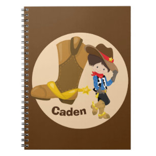Cute Anpassningsbar Cowboy Kids Anteckningsbok