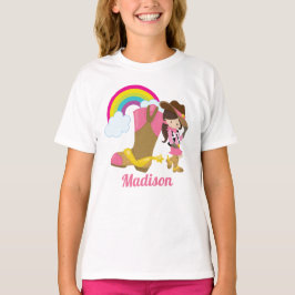Cute Anpassningsbar Cowgirl-Födelsedagsfest T Shirt