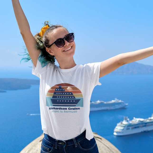 Cute Anpassningsbar Cruise Frakt Family Resa Sunse T Shirt (Skapare uppladdad)
