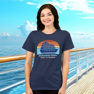 Cute Anpassningsbar Cruise Frakt Sunset Resa Women T Shirt
