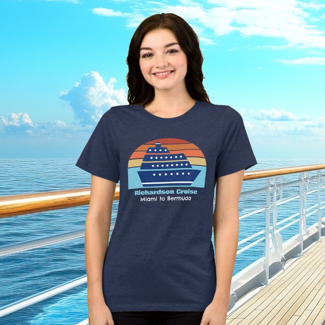 Cute Anpassningsbar Cruise Frakt Sunset Resa Women T Shirt (Skapare uppladdad)