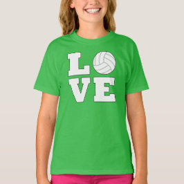 Cute Anpassningsbar Färg Volleyball Kärlek Sports Tee Shirt