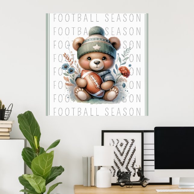 Cute Anpassningsbar Football Poster (Hemmakontoret)