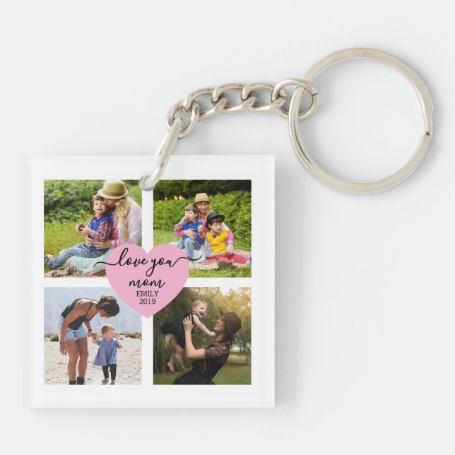 Cute anpassningsbar-foto kärlek du mamma (Baksidan)