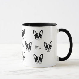 Cute anpassningsbar fransk bulldog mugg