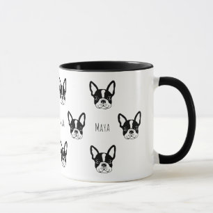 Cute anpassningsbar fransk bulldog mugg