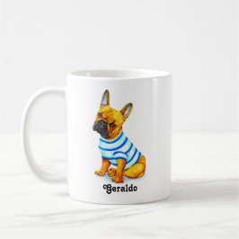Cute Anpassningsbar Fransk Bulldog Puppy Coffee Mu Kaffemugg
