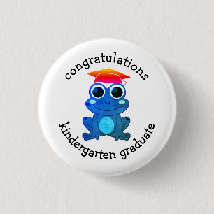 Cute Anpassningsbar Frog Kindergarten Studenten Knapp