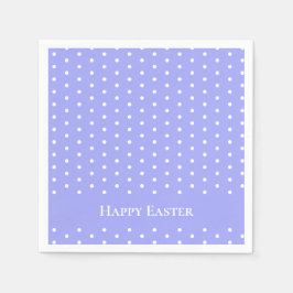 Cute Anpassningsbar Glad påsk Pastel Lila Polka Do Pappersservett