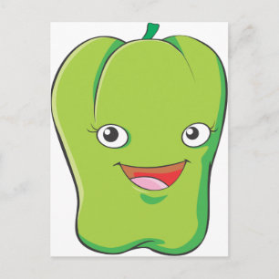 Cute Anpassningsbar Grönt Bell Pepper Shirts Vykort