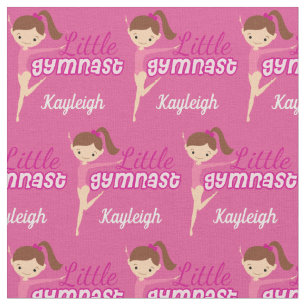 Cute Anpassningsbar Gymnastics Girl Rosa Tyg