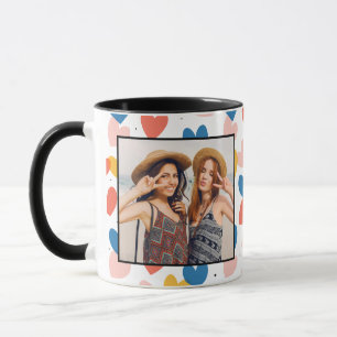 Cute Anpassningsbar Heart Photo Mugg