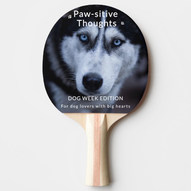 Cute Anpassningsbar Hund Week Ping Pong Paddle Pingisracket (Framsidan)