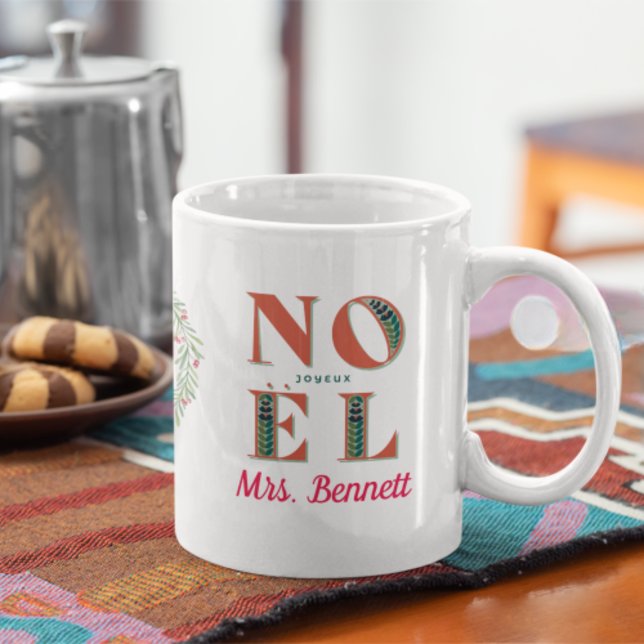 Cute Anpassningsbar jul Noel Nurse Gift Jumbo Mugg (Skapare uppladdad)