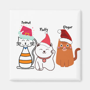 Cute Anpassningsbar Kattunge jul Magnet