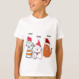 Cute Anpassningsbar Kattunge jul T Shirt