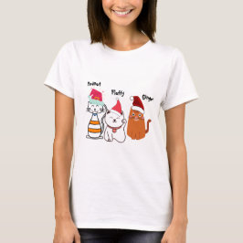 Cute Anpassningsbar Kattunge jul T Shirt