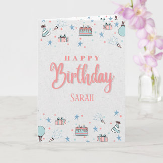 Cute Anpassningsbar Kid Birday Card Kort