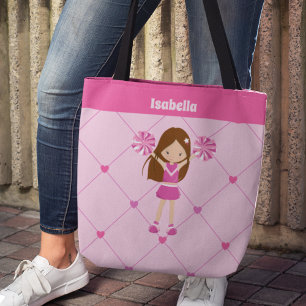 Cute Anpassningsbar Kids Cheerledande Rosa Cheer Tygkasse
