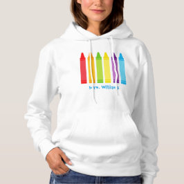 Cute Anpassningsbar Kindergarten Teacher Crayon T Shirt