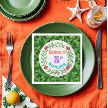 Cute Anpassningsbar Ladybug & Löv 5:e födelsedagen