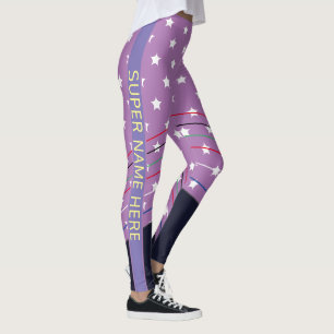 Cute Anpassningsbar Lila Toppen Hero Junttonde 4 j Leggings