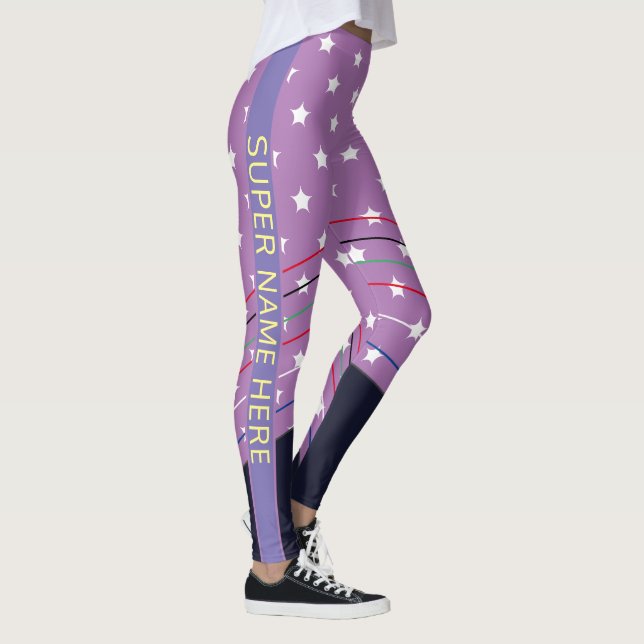 Cute Anpassningsbar Lila Toppen Hero Junttonde 4 j Leggings (Höger)