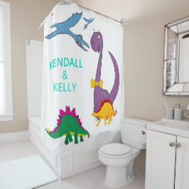 Cute Anpassningsbar Modern Kids Dinosaur Shower Cu