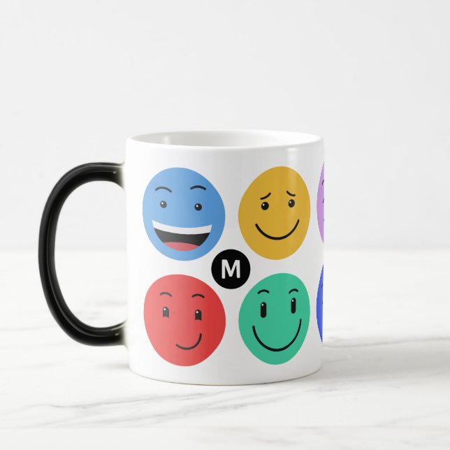 Cute anpassningsbar monogram mugg (Vänster)