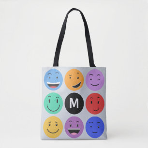 Cute anpassningsbar-monogrampåsar tygkasse