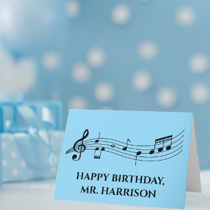 Cute Anpassningsbar Music Teacher Band Director Bi Kort