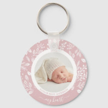 Cute Anpassningsbar - nyfödd foto-nyckelkedja