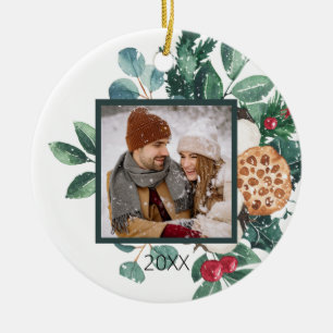 Cute Anpassningsbar Par Första jul Julgransprydnad Keramik