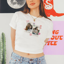 Cute Anpassningsbar - par foton och textgåva T Shirt