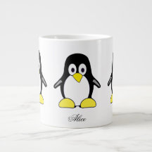 Cute anpassningsbar penguins kaffe mugg