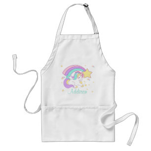 Cute Anpassningsbar Personlig Magic Rainbow Unicor Förkläde