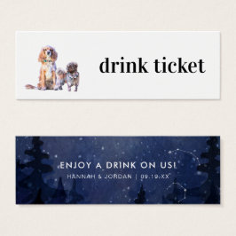 Cute Anpassningsbar Pet | Bröllop Pub Drink Biljet Litet Visitkort