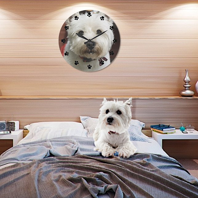 Cute Anpassningsbar Pet Photo Stor Klocka (Skapare uppladdad)
