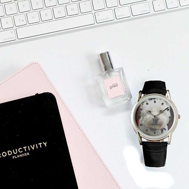 Cute Anpassningsbar Pet Photo Wrist Watch Armbandsur (Skapare uppladdad)