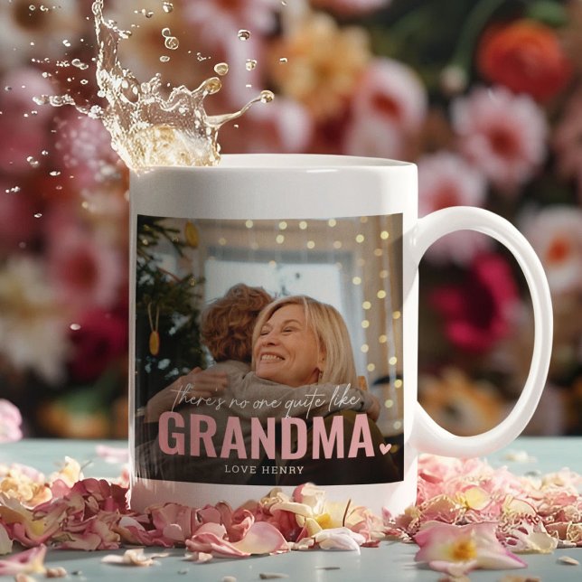Cute Anpassningsbar Photo Collage Keepsak GRANDMA  Kaffemugg (Skapare uppladdad)