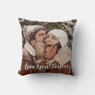 Cute Anpassningsbar Photo Keepsak COUPLE Gift Thro Kudde